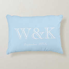 Trouwjubileum koppel monogram initiaal accent kussen
