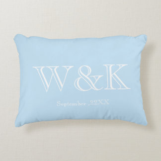 Trouwjubileum koppel monogram initiaal accent kussen
