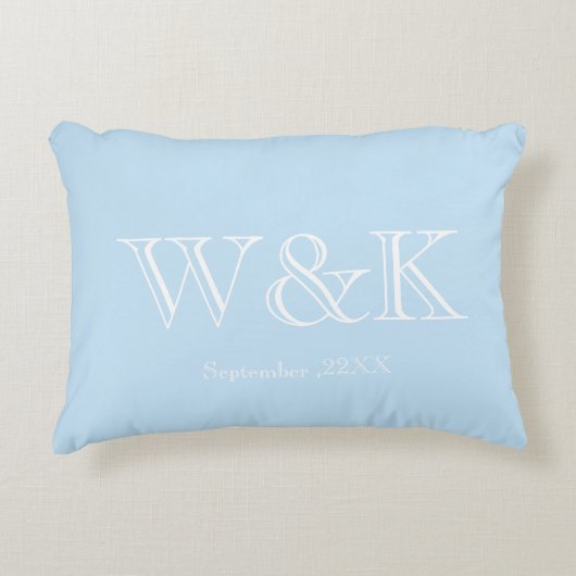 Trouwjubileum koppel monogram initiaal accent kussen (Voorkant)