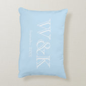 Trouwjubileum koppel monogram initiaal accent kussen (Achterkant (Verticaal))