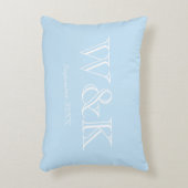 Trouwjubileum koppel monogram initiaal accent kussen (Voorkant(Verticaal))