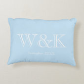 Trouwjubileum koppel monogram initiaal accent kussen (Achterkant)