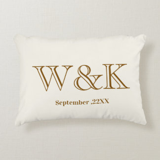 Trouwjubileum koppel monogram initiaal accent kussen