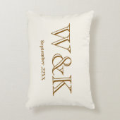 Trouwjubileum koppel monogram initiaal accent kussen (Voorkant(Verticaal))