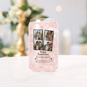 Trouwjubileum Liefde 4 Foto Collage Koppel Blikvorm Glas
