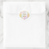 Trouwjubileum met gouden initialen monogram ronde sticker (Tas)