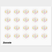 Trouwjubileum met gouden initialen monogram ronde sticker (Vel)