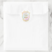 Trouwjubileum met gouden initialen monogram ronde sticker (Tas)