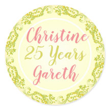 Trouwjubileum met namen en aantal jaren.