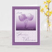 Trouwjubileum Paarse Tulpen Levenspartner Kaart (Gele Bloem)