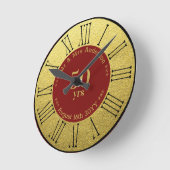 Trouwjubileum / Pensioen Aangepaste Merknaam  Ronde Klok (Hoek)