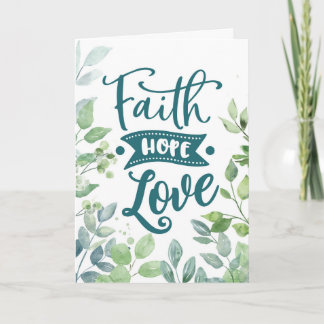 Trouwjubileum Religieus Geloof Hoop Liefde Kaart