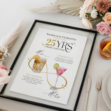 Trouwjubileum Signature Drankjes Cocktail Menu