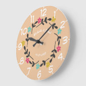 Trouwjubileum van koppel Moderne bloemenkrans Grote Klok (Hoek)