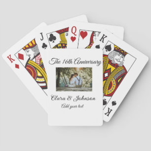 Trouwjubileum voeg naam jaar afbeelding tekst kopp pokerkaarten
