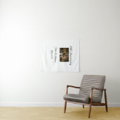 Trouwjubileum voeg naam jaar afbeelding tekst kopp wandkleed (In Situ (horizontaal))
