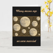 Trouwjubileum Volle Maan Kaart (Gele Bloem)