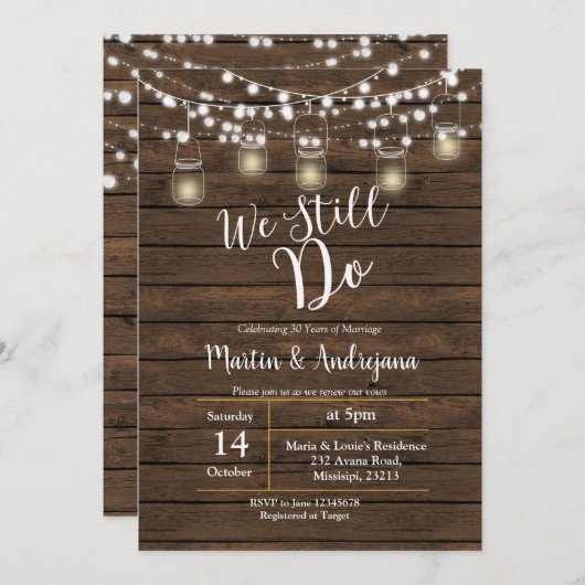 Trouwjubileum We doen nog steeds uitnodigingskaart Kaart (Voorkant / Achterkant)