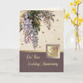 Trouwjubileum wenskaarten kaart (Gele Bloem)