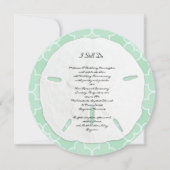 Trouwjubileumfeest met zeegroene zanddollar kaart (Voorkant)