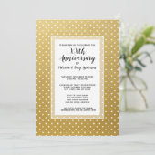 Trouwjubileumfeest Moderne polka 50ste goud Kaart (Staand voorkant)