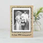 Trouwjubileumfeest Vintage Foto Sjabloon Kaart (Staand voorkant)