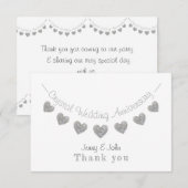 Trouwjubileumkaart van kristal voor 15 jaar getrou bedankkaart (Voorkant / Achterkant)