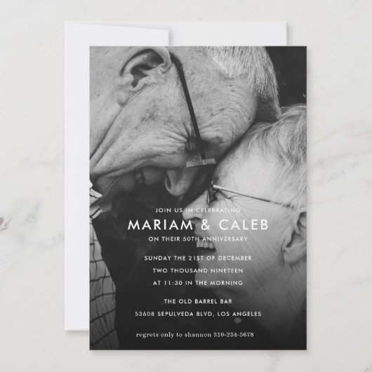 Trouwjubileumviering foto van koppel kaart (Voorkant)