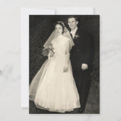 Trouwjubileumviering foto van koppel kaart (Achterkant)