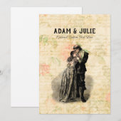 Trouwjurk aanpasbaar klassiek koppel kaart (Voorkant / Achterkant)