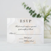 Trouwjurk achtergrond - RSVP Kaart (Staand voorkant)