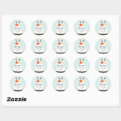 Trouwjurk adreslabel ronde sticker (Vel)