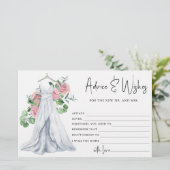 Trouwjurk - advies en wensen vrijgezellenfeest briefpapier (Staand voorkant)