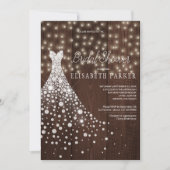 Trouwjurk Barn Wood Rustiek Vrijgezellenfeest Kaart (Voorkant)