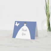 Trouwjurk Bedankt met witte vlinder (Voorkant)