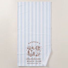 Trouwjurk Blauw & Bruin Retro Moderne Strandhanddo Strandlaken