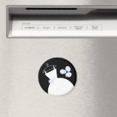 Trouwjurk Blauw koelkastmagneet zwart Magneet (Insitu (Vaatwasser))