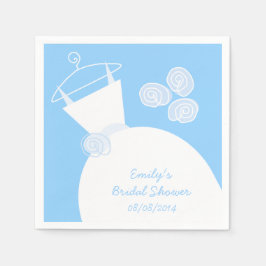 Trouwjurk Blauw vrijgezellenfeest 'Tekst' Servet