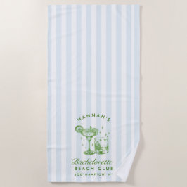 Trouwjurk Blauwe & Groene Retro Moderne Strandhand Strandlaken