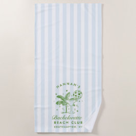 Trouwjurk Blauwe & Groene Retro Moderne Strandhand Strandlaken