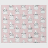 Trouwjurk Bruid Gepersonaliseerd Cadeau Cadeaupapier (Vlak)