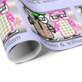 Trouwjurk & Bruidegom Persoonlijk Huwelijk Inpakpa Cadeaupapier (Rol Hoek)