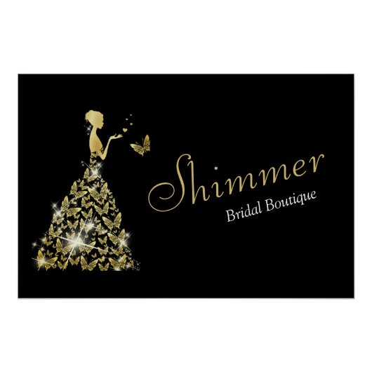 Trouwjurk bruids boetiek bedrijf perfect poster (Voorkant)