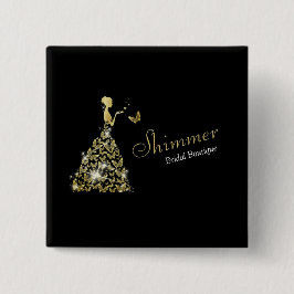 Trouwjurk bruids boetiek bedrijf vierkante button 5,1 cm