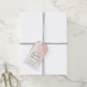 Trouwjurk Bruidsbruiloft Roze Bedankt Cadeaulabel (Met Touw)