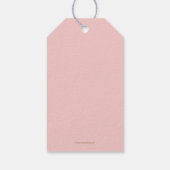 Trouwjurk Bruidsbruiloft Roze Bedankt Cadeaulabel (Achterkant)