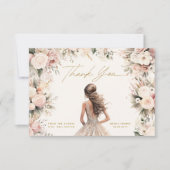 Trouwjurk Bruidsjurk Bruidsmeisjesfeest Bedankkaar Bedankkaart (Voorkant)