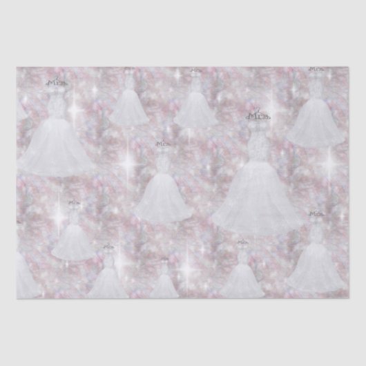 Trouwjurk Bruidsjurk Pastel Glitterende Lichtjes Tissuepapier (Voorkant)