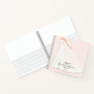 Trouwjurk Bruidsjurk Roze gastboek Notitieboek