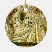 Trouwjurk Bruidsjurken Antiek Witte Trouwdag Keramisch Ornament (Achterkant)